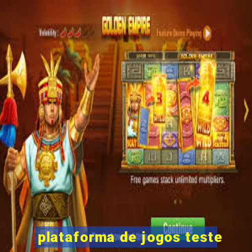 plataforma de jogos teste